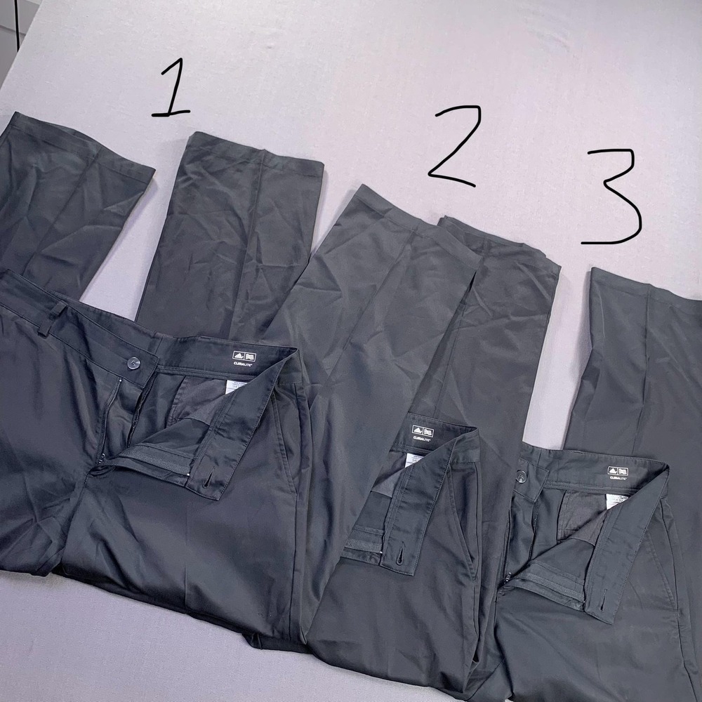 Adidas Climalite Pants Mens 34x32 Black Golf Performance Lightweight Lot Of 3